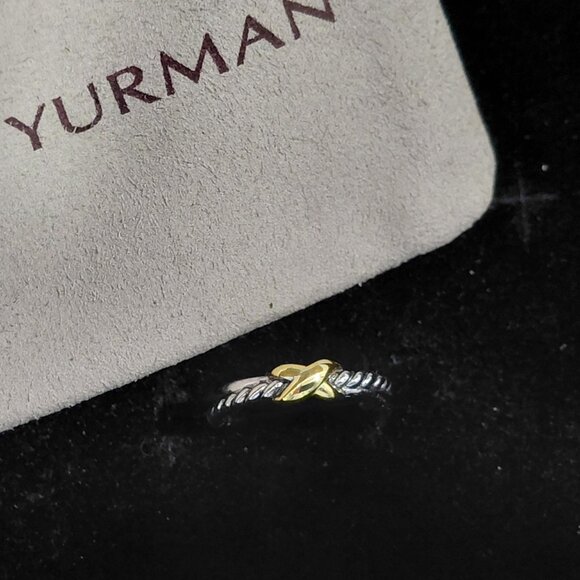 David Yurman petite X ring size 6 - Picture 2 of 4